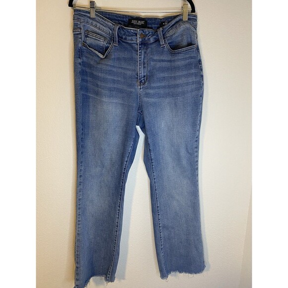 Judy Blue Denim - Judy Blue Women’s Jeans Boot Cut Light Wash Size 16W Raw Edge Hem